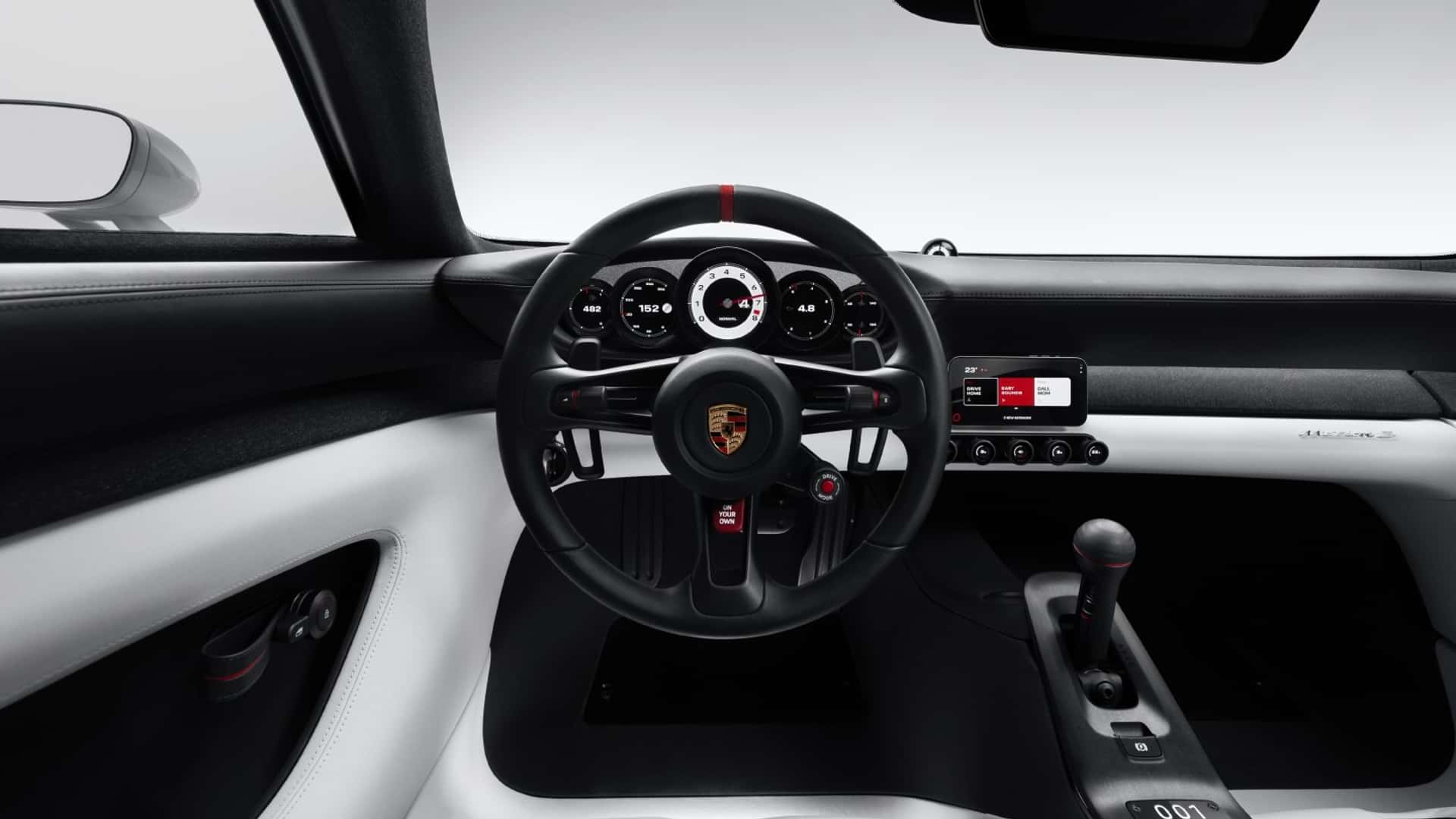 Setir dan panel instrumen Porsche Mission S